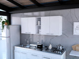 Portofino 150 White Wall Cabinet Double Door 4 Shelves