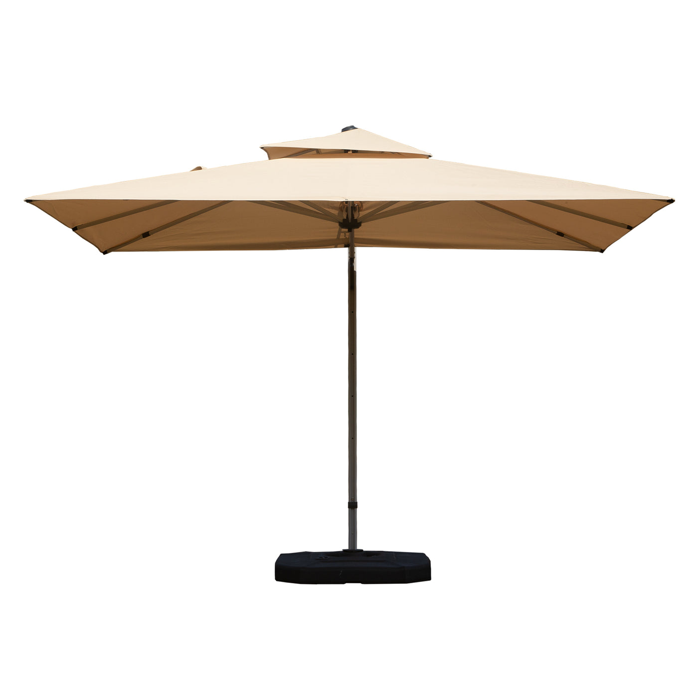 9'x 11' Rectangle Cantilever Umbrella with Center Pole, Beige (Base Not