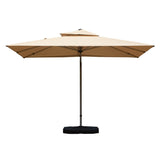9'x 11' Rectangle Cantilever Umbrella with Center Pole, Beige (Base Not