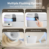 Smart Toilet with Bidet Seat Built-in, Auto Open/Close Seat, Foot Sensor