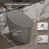 Smart Toilet with Bidet Built in, ADA One-Piece Toilet Auto Open/Close