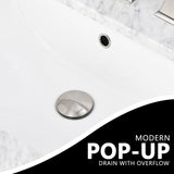 Pop-Up Bathroom Sink Drain With Overflow