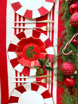 Red Christmas Dessert Plates