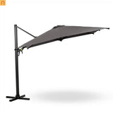 Patio Umbrella Cantilever Square Gray 10 Ft UPF50 360 Rotation