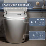 Smart Toilet with Bidet Built in, ADA One-Piece Toilet Auto Open/Close