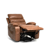 Power Lift Faux Leather Lift Recliner with Massage Brown