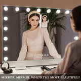 31.5"x22.8" Selfie Remote Control Vanity Mirror with Lights