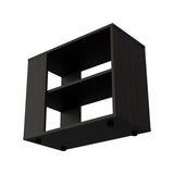 Side Table with Open Shelf, Melamine, Wengue, 23.6" Wide