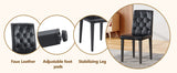 Set of 4 Metal Dining Chair Black