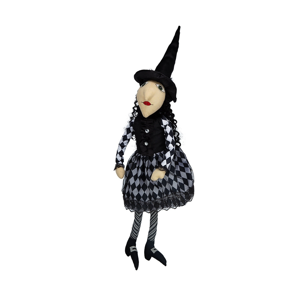21" Halloween Sitting Witch Decor