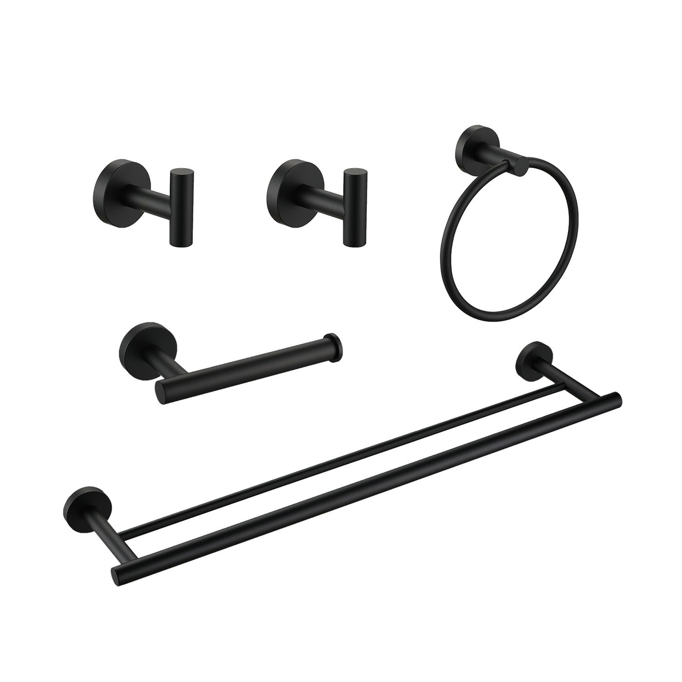 5-Piece Wall Mount Bathroom Hardware Accessories Set