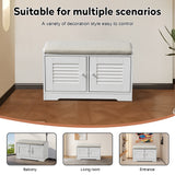 28.74"Shoe Storage Bench with 2 Door Cabinet, Entryway Bench