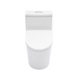 Ceramic One Piece Toilet for Bathroom, 12-inch Rough-In, 1.24/1.43 GPF