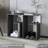 3-Tier Open Shelf Nightstand - Compact End Table - 25" High