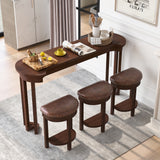 Solid Wood Bar Table Set Cherry