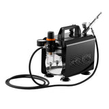 Airbrush Kit, 1/6 HP, Air Brush Kit with Air Compressor, 1 Dual-Action Professio