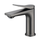 Gun Gray Single Hole Bathroom Faucet with Two 3/8" Hoses