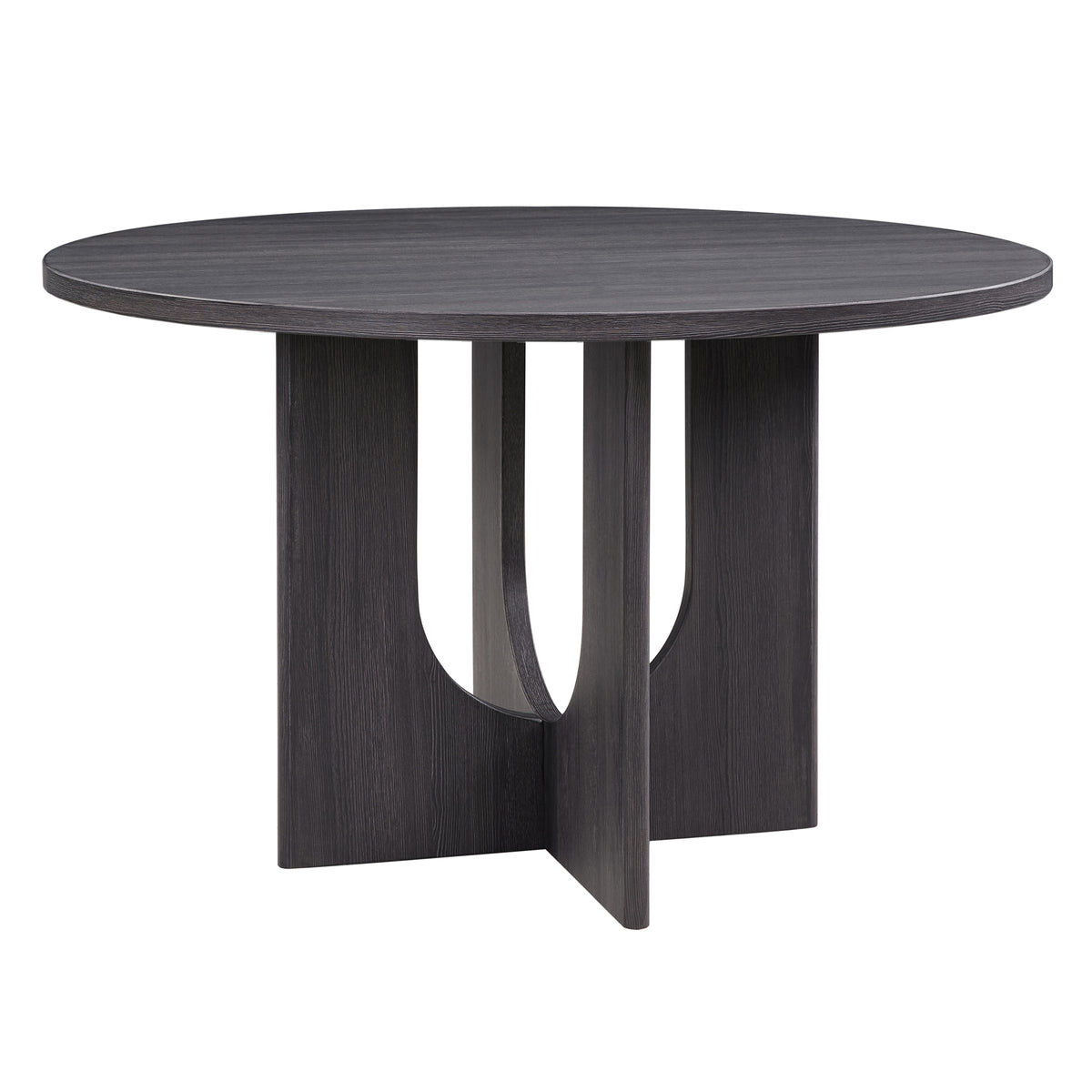 Engineered Wood Dining Table Antique Black 51"
