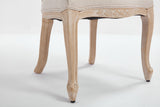 French Country Upholstered Dining Chairs Set of 2, Beige