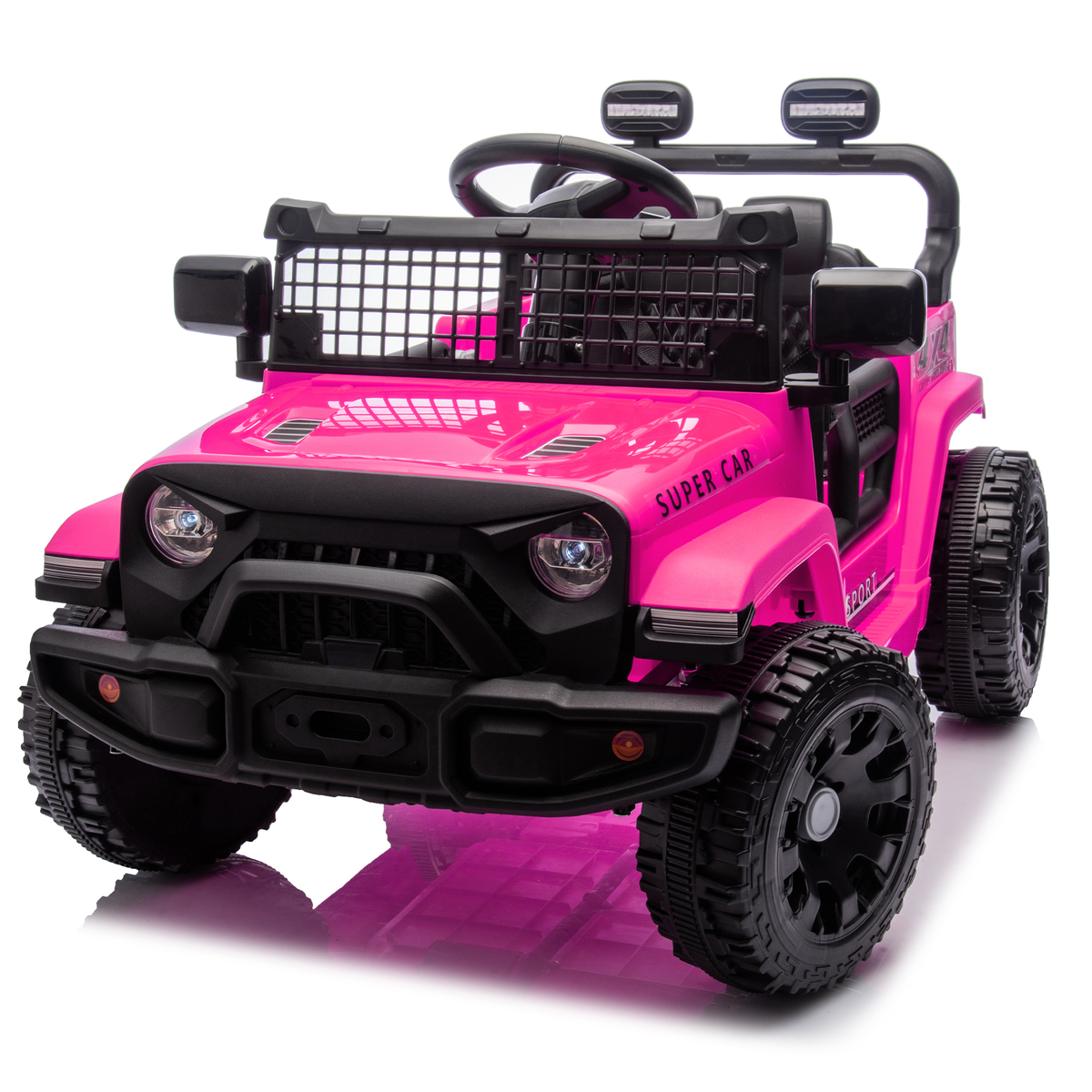 24V Kids Ride on Car W/Parents Control,Four-wheel suspension,2WD,Power display,B
