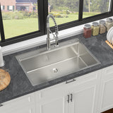 33 Drop In Kitchen Sink - 33 x 22 x 9 Stainless Steel Drop In Sink Ledge