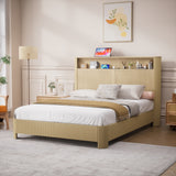 Queen Engineered Wood Platform Bed Natural