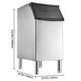 Commercial Ice Maker Storage Bin, 300 LBS Capacity Ice-Bin