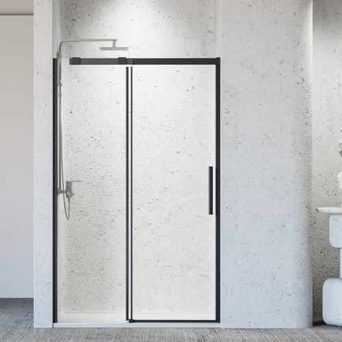 Frameless Sliding Shower Door 46-48" W x 76" H Tempered Glass