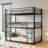 Twin Metal Bunk Bed Black