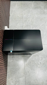Black Square Smart Toilet with Built-in Tank for Bathroom, Remote Control