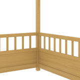 Full Pine Platform Bed Natural