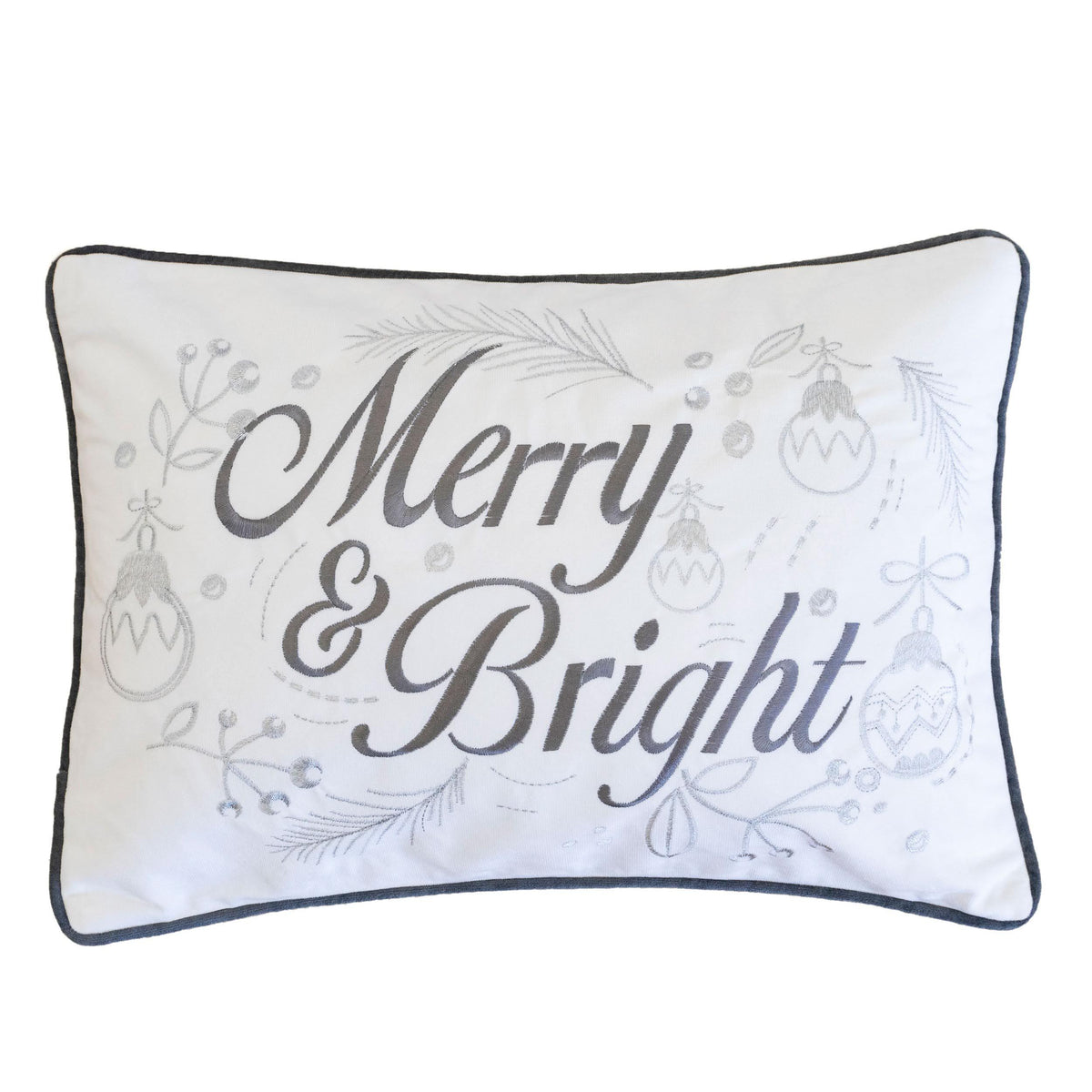 Bed Pillow White/Silver