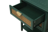 2 Drawer Side table, Naturel Rattan, End table, Suitable for bedroom