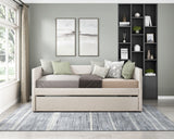 Daybed with Trundle Engineered Wood Beige