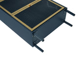 3 Metal Door Shoe Rack, Freestanding Modern Shoe Storage Cabinet, Metal rattan