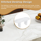 Engineered Wood Dining Table White 37"