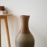 Hand-Woven PVC Rattan Floor Vase, 39.3 Inch Tall Decorative Vase