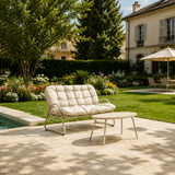 Metal Outdoor Chair Off White