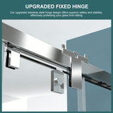 48"W× 76"H Triple Bypass Sliding Shower Door With 5/16 In. (8mm) Clear Glass