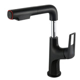 Matte Black Pull-Down Vessel Faucet Dual Spray Single Hole