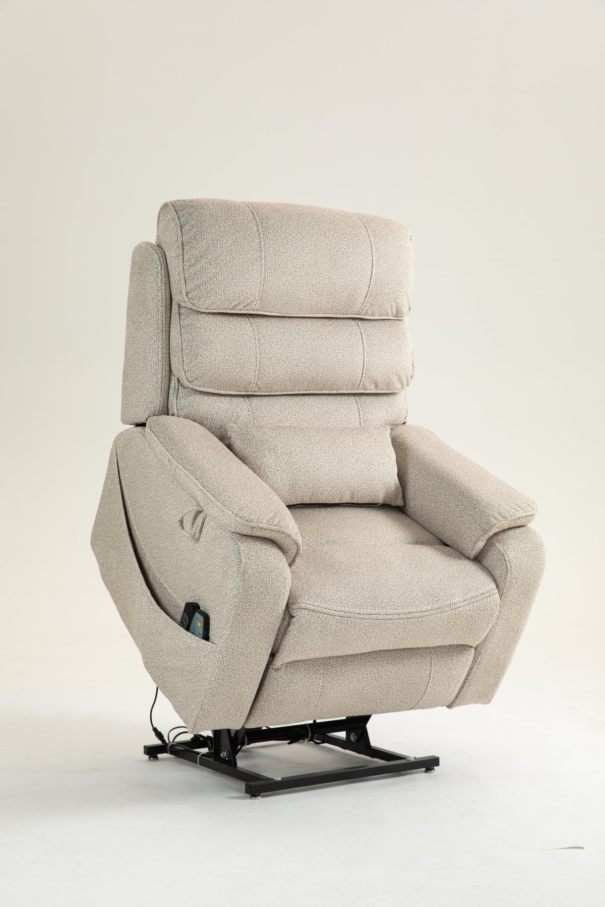 Power Lift Linen Lift Recliner White