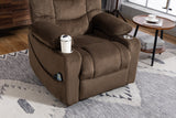 Velvet Recliner Power with Massage Brown