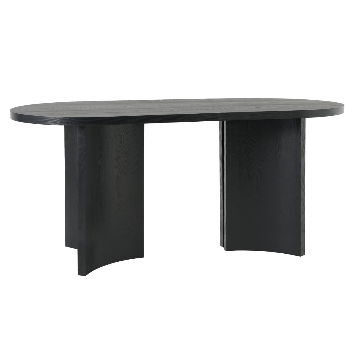Engineered Wood Dining Table Black 72"