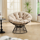 Metal Outdoor Chair Swivel Beige