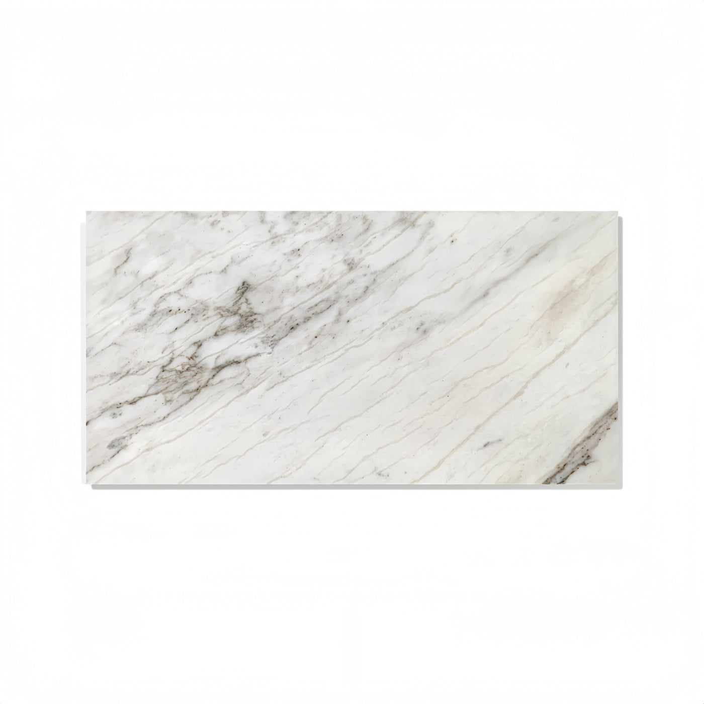 Snow Mountain White Polished Marble Tile 12x24