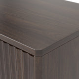 Walnut Woodgrain Tilt-Out Trash Can Cabinet Wave Drawer