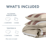 2-Piece Twin/Twin XL Comforter Set, Stripe Texture, Terracotta