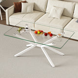 Glass Dining Table Transparent 43"