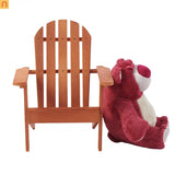 Chair Adirondack Red Hemlock Wood Outdoor 19.5 Inch Length 80 lb Capacity