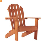 Chair Adirondack Red Hemlock Wood Outdoor 19.5 Inch Length 80 lb Capacity